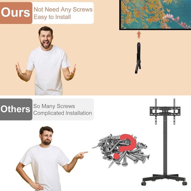 Maozhren TV Stand for Samsung TV Legs Replacement, for UN55TU7000FXZA UN50TU7000FXZA UN58TU7000FXZA UN50TU700DFXZA UN55TU700DFXZA UN58TU700DFXZA UN50TU8000FXZA LH55BETHLGFXGO, Only for Models We Listed, Black - Image 5
